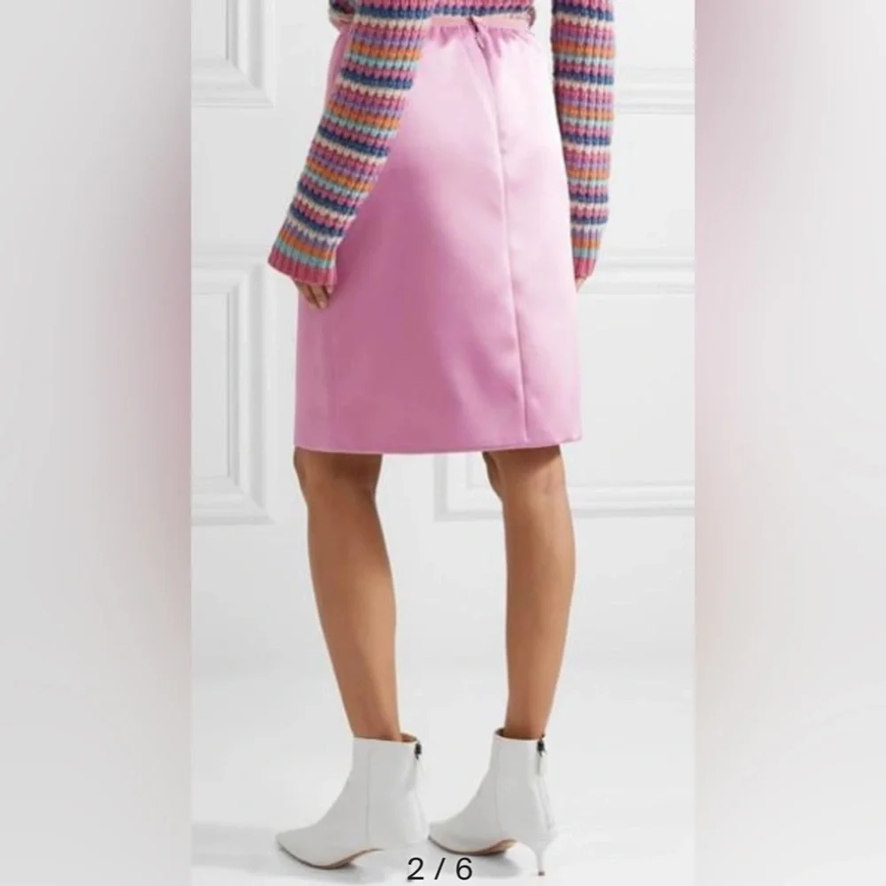 NWT MARC JACOBS Duchesse-satin Skirt In Baby Pink Size 6 - Picture 2 of 10